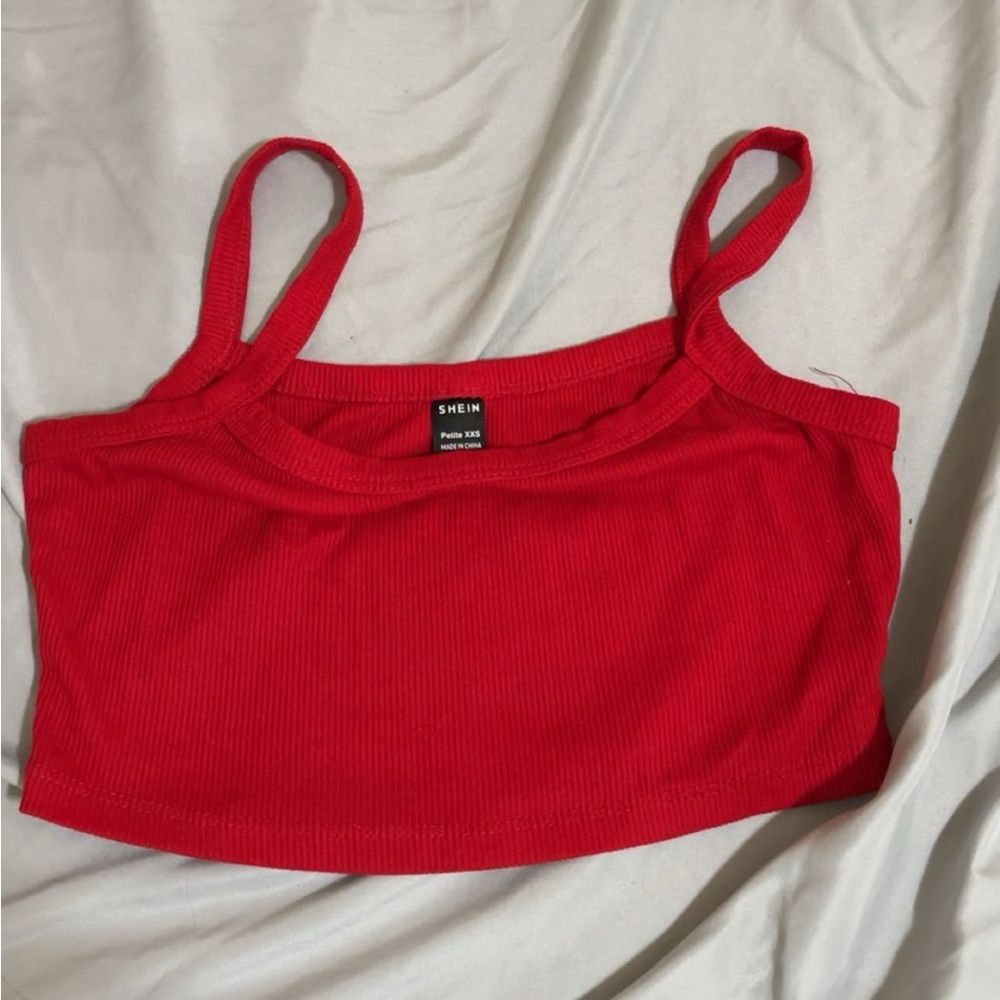 SHEIN Scarlet Ribbed Camisole